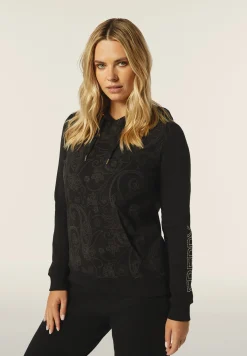 Freddy Felpa donna con cappuccio e busto fantasia paisley all-over-Donna Ginnastica|Felpe