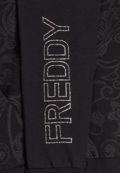 Freddy Felpa donna con cappuccio e busto fantasia paisley all-over-Donna Ginnastica|Felpe