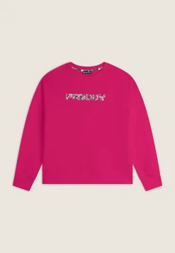Freddy Felpa donna con cappuccio comfort fit con logo maculato-Donna Fitness|Felpe