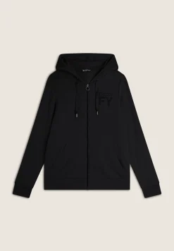 Freddy Felpa donna con zip e cappuccio bordato in velluto-Donna Ginnastica|Felpe
