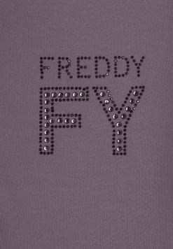 Freddy Felpa donna con zip e cappuccio bordato in velluto-Donna Ginnastica|Felpe