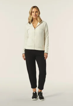 Freddy Felpa donna con zip e cappuccio con interno leopardato-Donna Felpe