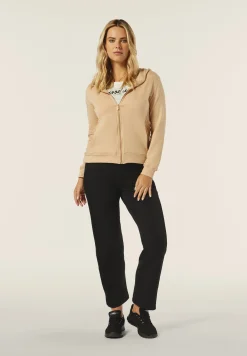 Freddy Felpa donna con zip e cappuccio in modal con inserti tricot-Donna Felpe