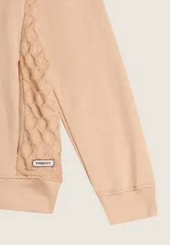 Freddy Felpa donna con zip e cappuccio in modal con inserti tricot-Donna Felpe