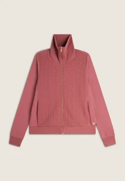 Freddy Felpa donna con zip e collo alto e fronte a trecce-Donna Felpe