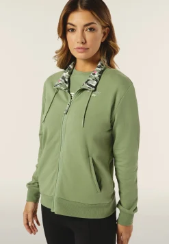 Freddy Felpa donna con zip e collo alto con dettagli maculati-Donna Fitness|Felpe