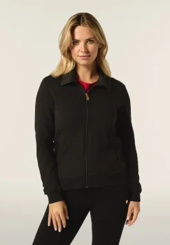 Freddy Felpa donna con zip e collo alto con interno paisley-Donna Felpe|Ginnastica