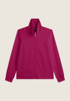 Freddy Felpa donna con zip e collo alto con interno paisley-Donna Felpe|Ginnastica