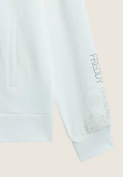 Freddy Felpa donna con zip e collo alto con interno paisley-Donna Felpe|Ginnastica