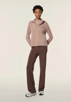 Freddy Felpa donna con zip e collo alto con dettagli animalier-Donna Felpe