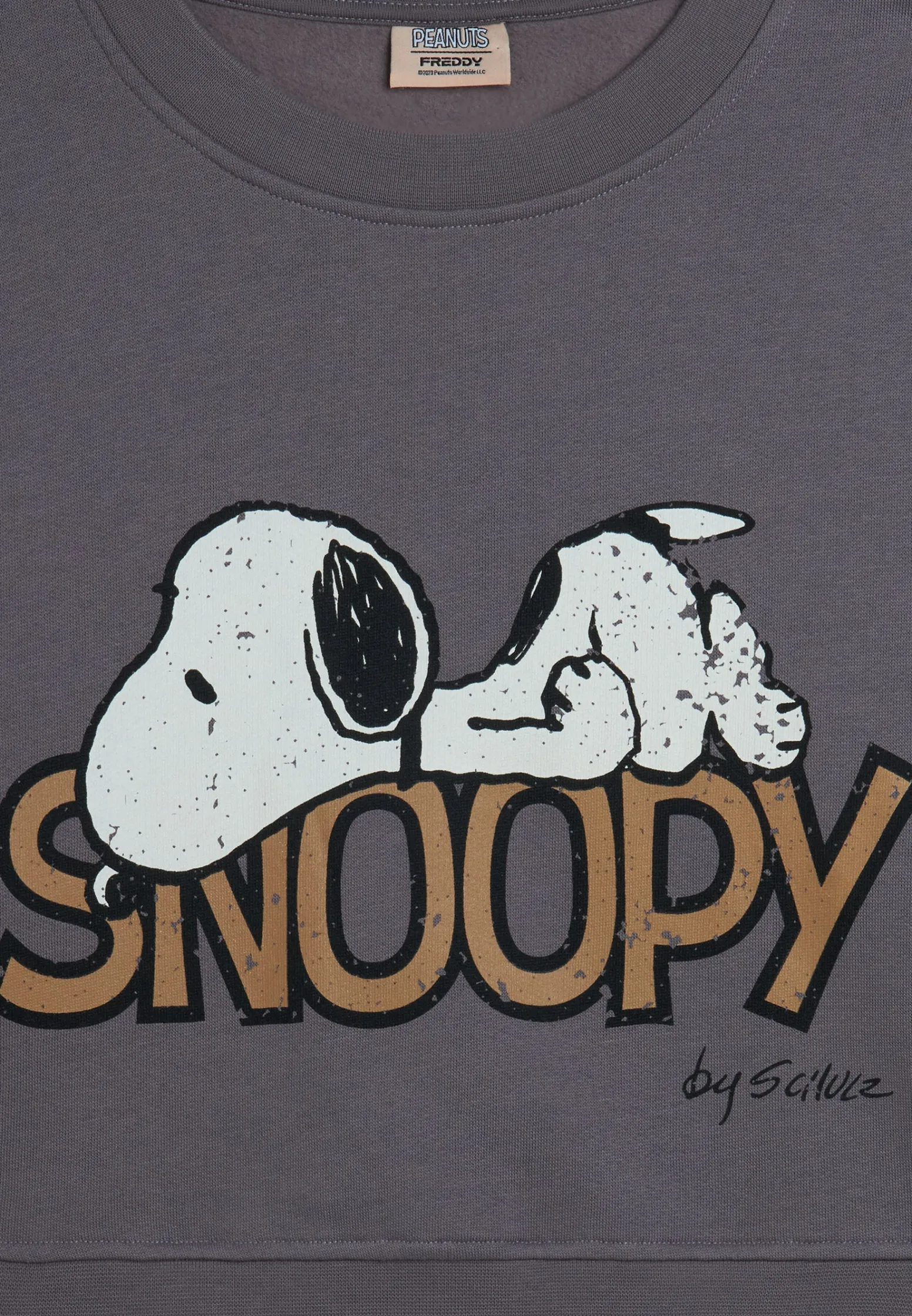 Freddy Felpa donna corta comfort fit con grande stampa Snoopy-Donna Felpe