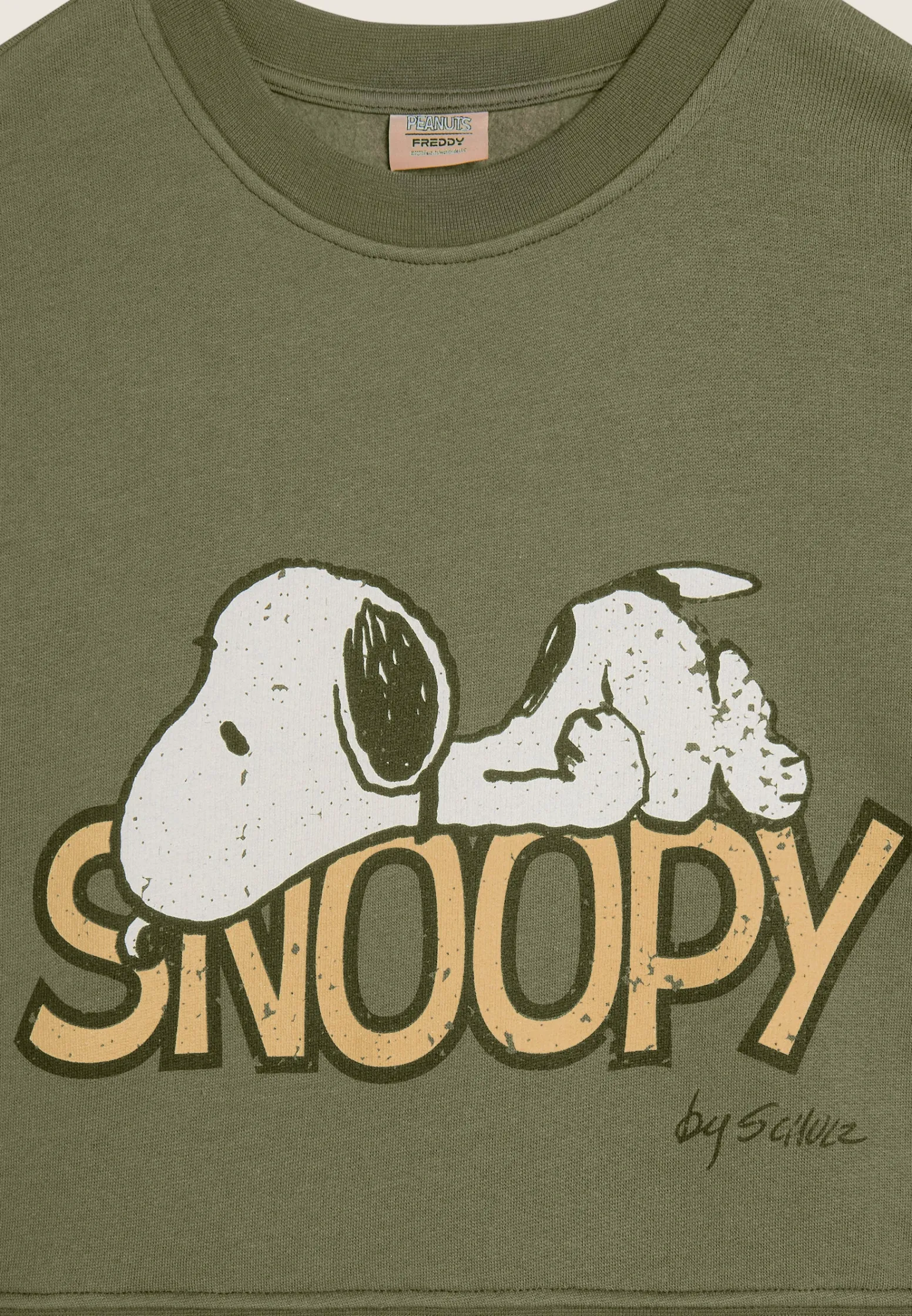 Freddy Felpa donna corta comfort fit con grande stampa Snoopy-Donna Felpe