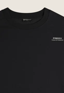Freddy Felpa donna corta comfort fit in felpa poliestere-Donna Felpe