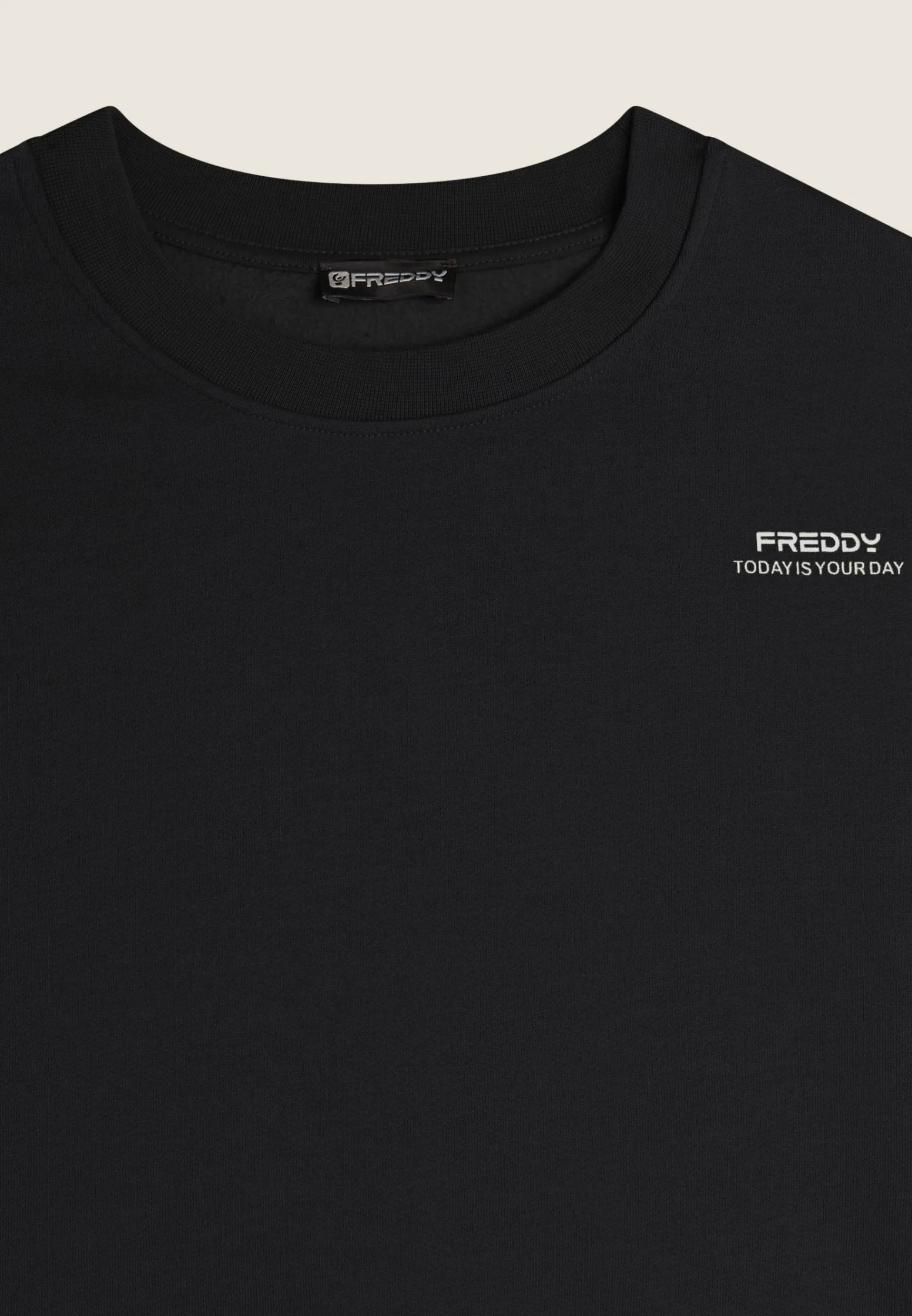 Freddy Felpa donna corta comfort fit in felpa poliestere-Donna Felpe