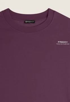 Freddy Felpa donna corta comfort fit in felpa poliestere-Donna Felpe