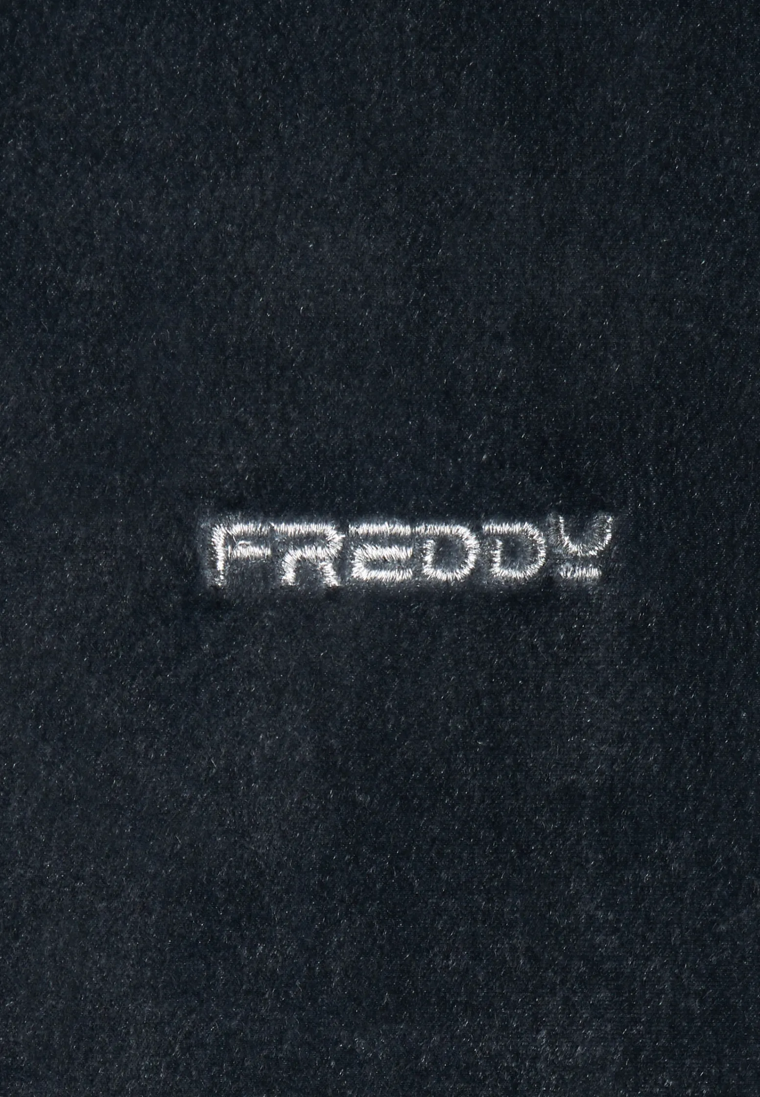 Freddy Felpa Donna Corta in Velluto con Cappuccio e Ricamo-Donna Felpe