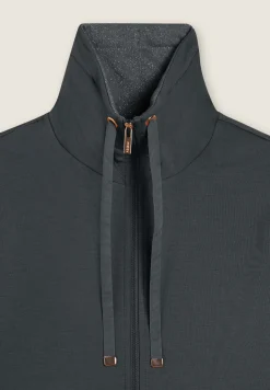 Freddy Felpa donna full-zip collo alto con inserti mélange lurex-Donna Felpe