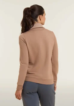Freddy Felpa donna full-zip collo alto con inserti mélange lurex-Donna Felpe