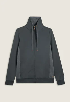 Freddy Felpa donna full-zip collo alto con inserti mélange lurex-Donna Felpe
