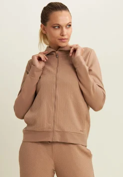 Freddy Felpa donna full-zip con collo alto e inserti micro-trecce-Donna Felpe