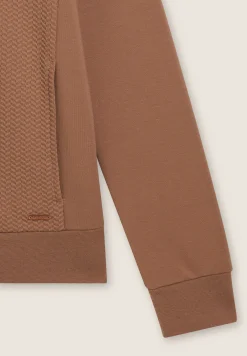 Freddy Felpa donna full-zip con collo alto e inserti micro-trecce-Donna Felpe