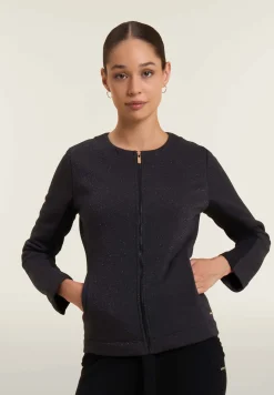 Freddy Felpa donna full-zip con fronte mélange lurex-Donna Felpe