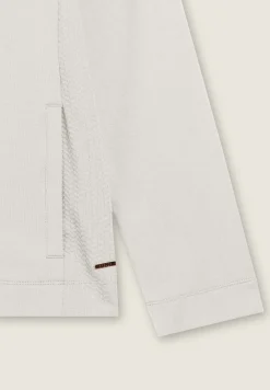 Freddy Felpa donna full-zip con inserti in tessuto micro-trecce-Donna Felpe