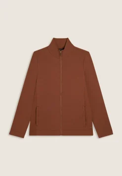 Freddy Felpa donna full-zip con inserti in tessuto micro-trecce-Donna Felpe