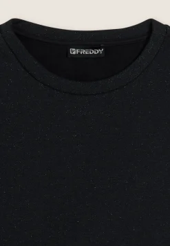 Freddy Felpa donna girocollo in mélange lurex-Donna Felpe