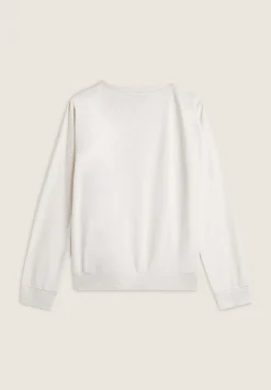 Freddy Felpa donna in viscosa con spalle decorate da pences-Donna Felpe
