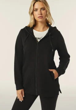 Freddy Felpa donna oversize cappuccio e zip con logo ricamato-Donna Pilates|Ginnastica
