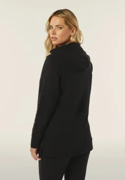 Freddy Felpa donna oversize cappuccio e zip con logo ricamato-Donna Pilates|Ginnastica