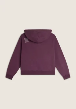 Freddy Felpa donna oversize con cappuccio e scritta sul retro-Donna Felpe