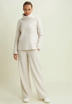 Freddy Felpa donna svasata con collo alto effetto tricot-Donna Felpe