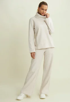 Freddy Felpa donna svasata con collo alto effetto tricot-Donna Felpe