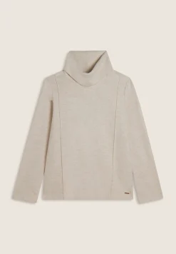 Freddy Felpa donna svasata con collo alto effetto tricot-Donna Felpe