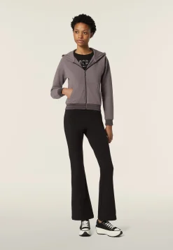 Freddy Felpa donna zip e cappuccio slim fit con tasche a marsupio-Donna Felpe