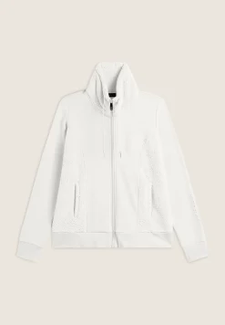 Freddy Felpa donna zip e collo alto con inserti in tessuto teddy-Donna Ginnastica|Felpe