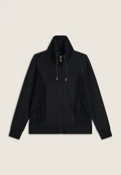 Freddy Felpa donna zip e collo alto con inserti in tessuto teddy-Donna Ginnastica|Felpe