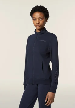 Freddy Felpa donna zip e collo alto regular fit con logo ricamato-Donna Pilates|Ginnastica