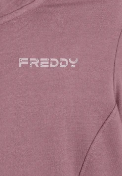 Freddy Felpa donna zip e collo alto regular fit con logo ricamato-Donna Pilates|Ginnastica