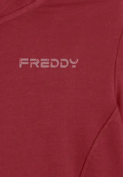 Freddy Felpa donna zip e collo alto regular fit con logo ricamato-Donna Pilates|Ginnastica