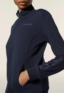Freddy Felpa donna zip e collo alto regular fit con logo ricamato-Donna Pilates|Ginnastica