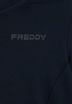 Freddy Felpa donna zip e collo alto regular fit con logo ricamato-Donna Pilates|Ginnastica
