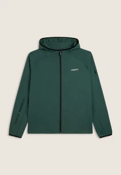 Freddy Felpa full zip con cappuccio e bordi in jacquard-Uomo Felpe