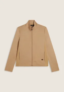 Freddy Felpa full zip in viscosa con inserti in ciniglia-Donna Felpe