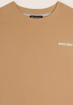 Freddy Felpa girocollo comfort fit da donna corta in vita-Donna Felpe