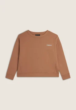 Freddy Felpa girocollo comfort fit da donna corta in vita-Donna Felpe