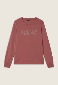 Freddy Felpa girocollo con Logo in Strass-Donna Felpe