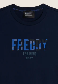Freddy Felpa girocollo con stampa TRAINING-Uomo Felpe